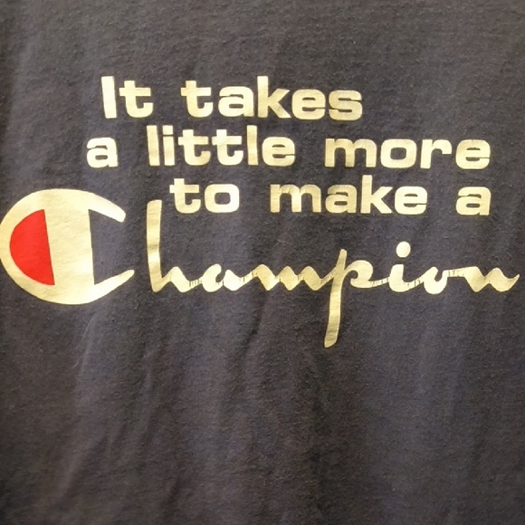 Champion Dark Blue Graphic Long Sleeve Tee - Picture 2 of 7